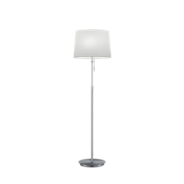 Image of Lyon Modern 3 Light Floor Lamp with Shade Nickel Matt