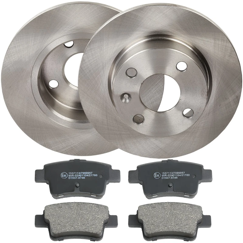 Image of RIDEX 3405B2293 Brake disc and pads set Rear Axle, Brake Disc Type: Solid, excl. wear warning contact Brake Set,disc brakes (3405)