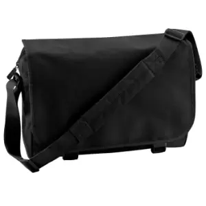 image of Bagbase Adjustable Messenger Bag (11 Litres) (Pack of 2) (One Size) (Black)