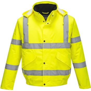 Image of S463 -sz 7XL YELLOW Hi-Vis Bomber Jacket Safety Reflective Road - Portwest