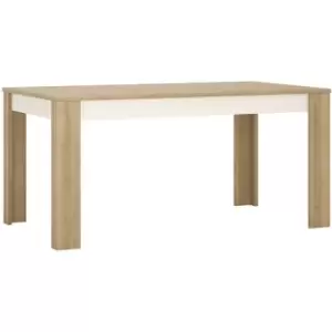 Lyon Large extending dining table 160/200cm in Riviera Oak/White High Gloss - Riviera Oak/White high gloss