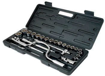 image of Kamasa SS4710 Socket Set 1/2"D 24pc - Robust storage case included