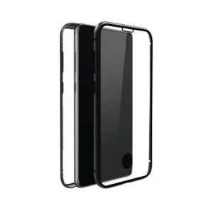 image of Black Rock 360 Glass Case for Samsung Galaxy S10 Transparent with Black Frame