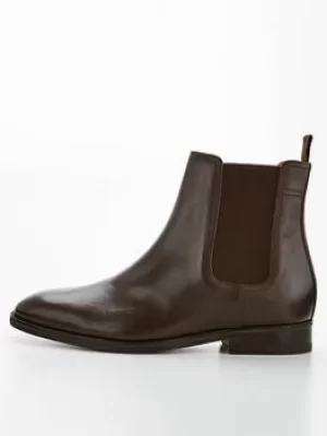 Image of Ted Baker Maisonn Leather Chelsea Boots, Brown, Size 11, Men