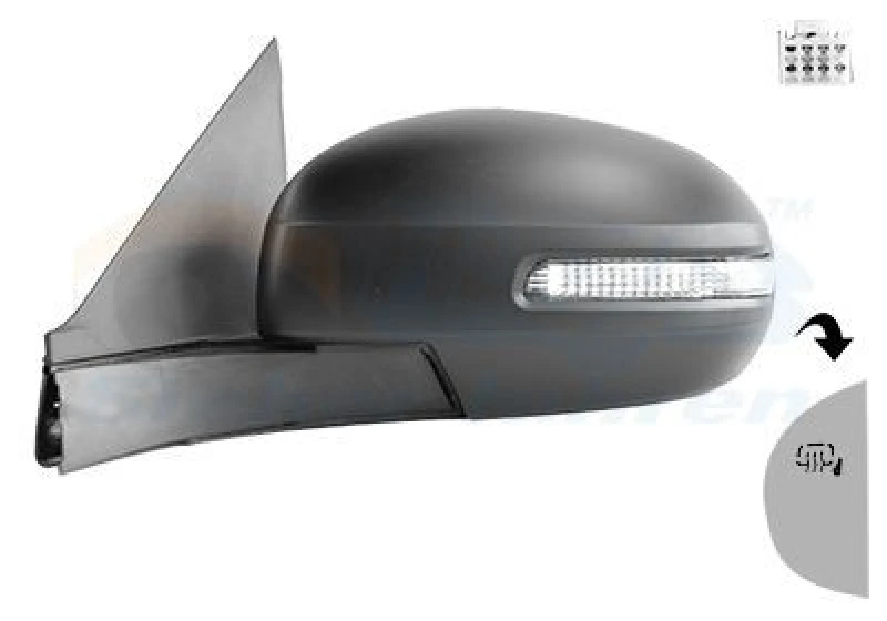 Image of VAN WEZEL Wing mirror VAN WEZEL 5224807