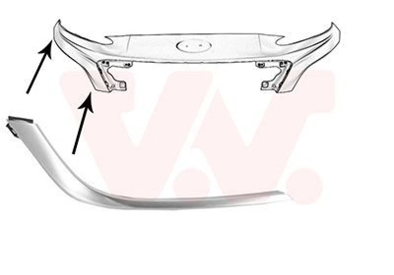 Image of VAN WEZEL Bumper moulding VAN WEZEL 8150584