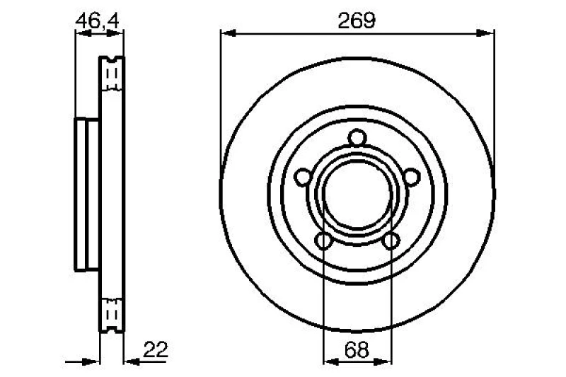 Image of Brake disc Bosch 0 986 478 574