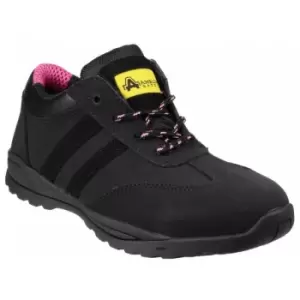 Image of Amblers Safety Womens/Ladies FS706 Sophie Safety Leather Shoes (3 UK) (Black) - Black