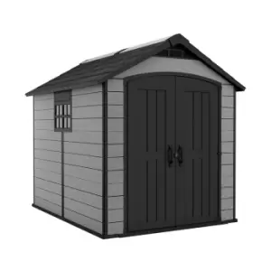 image of Keter Premier 7.5 x 9ft Grey Outdoor Apex Garden Storage Shed