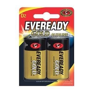 image of Eveready Gold D Alkaline Batteries Pack of 2