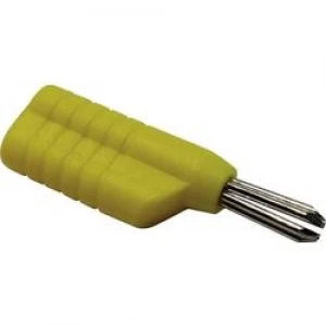 image of Banana plug Plug straight Pin diameter 4mm Yellow Schnepp