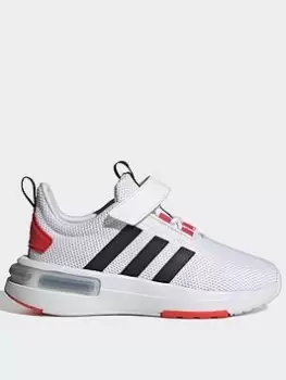 Image of adidas Sportswear Unisex Kids Racer TR23 Trainers - White/Multi, Size 10 Younger