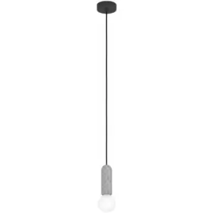 image of Hanging Ceiling Pendant Light Anthracite & Stone 1 x 40W E27 Feature Lamp