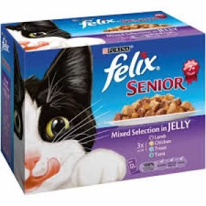 Felix Senior Mixed Selection Cat Food 12 x 100g