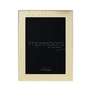 Image of Debossed Dot Gold Metal Photo Frame (5 x 7)