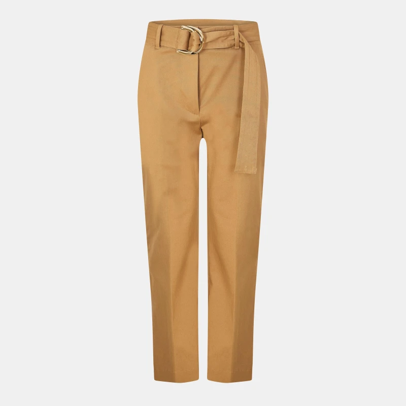 Image of Boss Womens Tecina Straight Trousers Beige female 6 (XS)