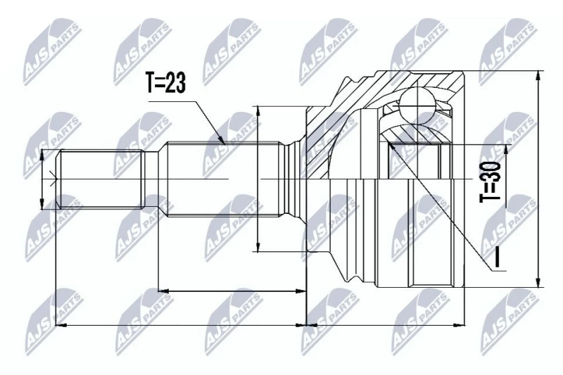 Image of NTY CV joint kit NTY NPZ-RE-053