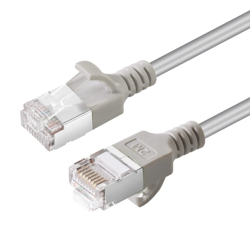 Image of Microconnect V-FTP6A0025-SLIM networking cable Grey 0.25 m Cat6a U/FTP