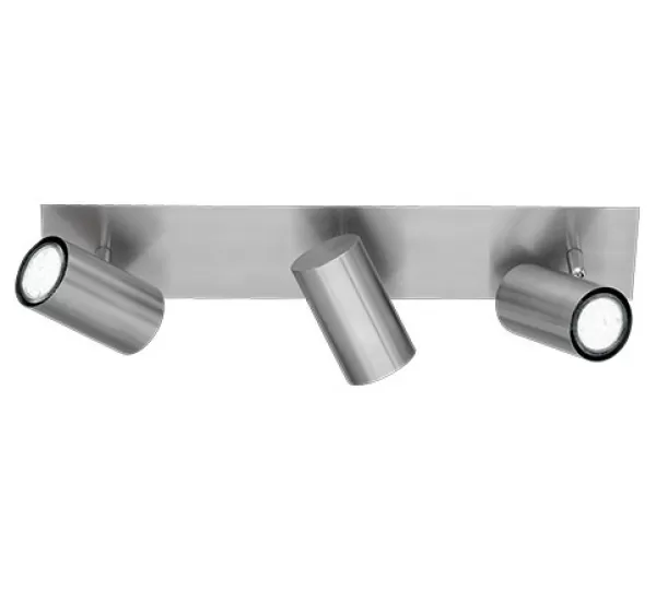 Image of Marley Modern 3 Light Ceiling Spotlight Bar Nickel Matt