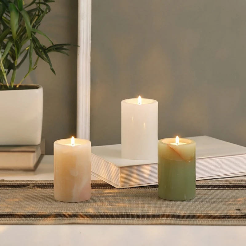 Image of Premier Housewares Three Onyx Tealight Holders,Candle Protection Tealight Holders, Easy to Clean Tealight White