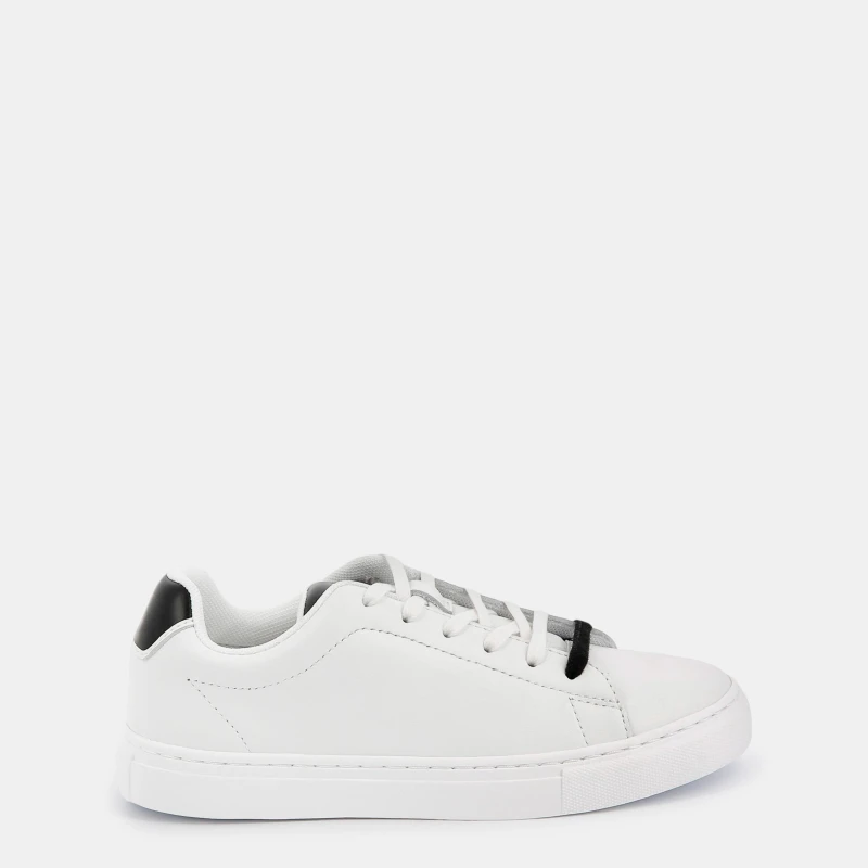 Image of Boss Side Logo Trainers Juniors - White White 6.5