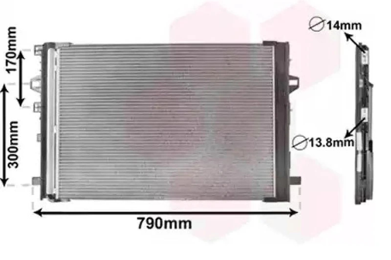 Image of VAN WEZEL 30015701 Condenser with dryer Condenser,air conditioning (448)