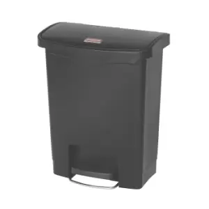 Image of Rubbermaid SLIM JIM waste collector with pedal, capacity 30 l, WxHxD 271 x 536 x 425 mm, black
