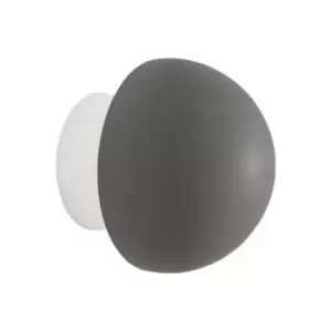 Image of Iowa Integrated LED Wall Lamp Grey Concrete, White Aluminium LED 6W 160Lm 3000K - Merano