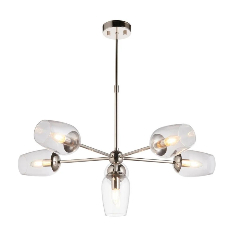 Image of Netlighting Livorno Multi Arm Pendant Glass in Grey Grey Unisex