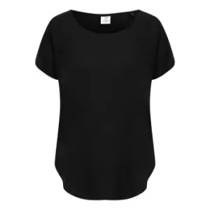 image of Tombo Womens/Ladies Scoop Neck T-Shirt (L) (Black)