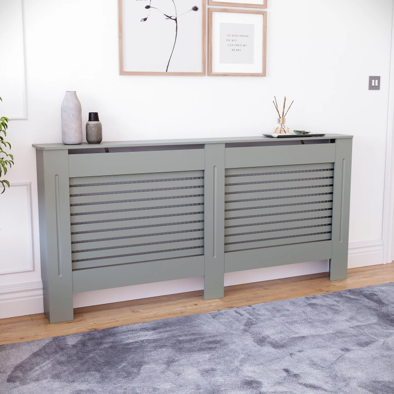 Image of Lassic Vida Designs Milton Radiator Cover Extra Large - Grey Grey XL