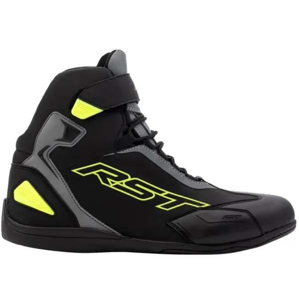 Image of RST Sabre Moto Shoe Mens Ce Boot Black Grey Yellow Size 43