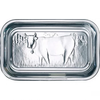 image of Luminarc Cow Butter Dish with Lid Clear