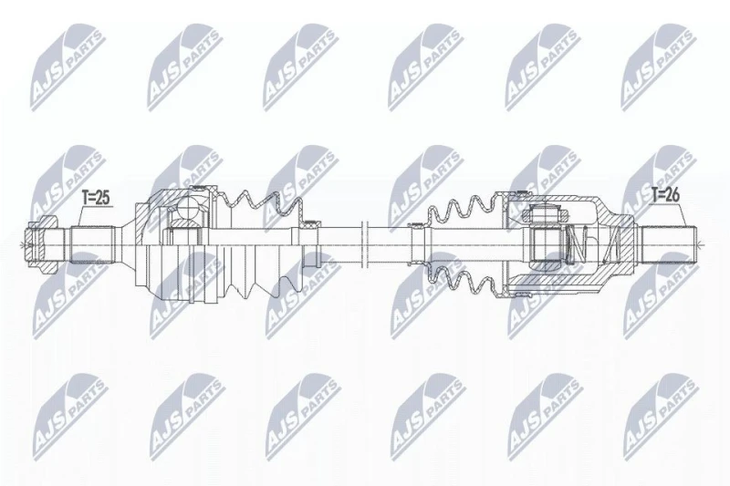 Image of NTY NPW-CT-087 Drive shaft Front Axle Left Drive Shaft (13)