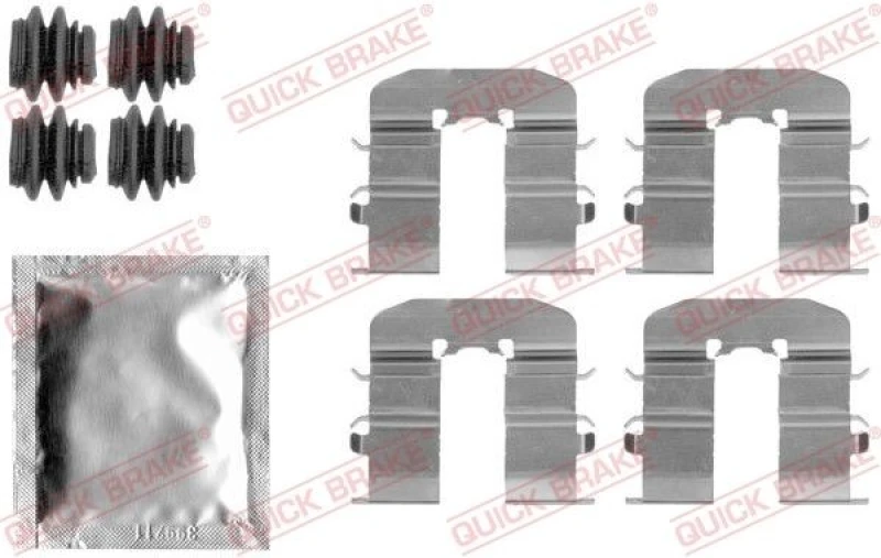 Image of QUICK BRAKE Brake pad fitting kit QUICK BRAKE 109-1814