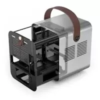 Image of Jonsplus BO 100 Mini-ITX Case, Tempered Case - silver