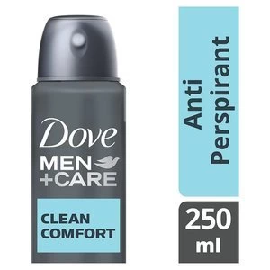 image of Dove Men+Care Clean Comfort Aerosol Deodorant 250ml