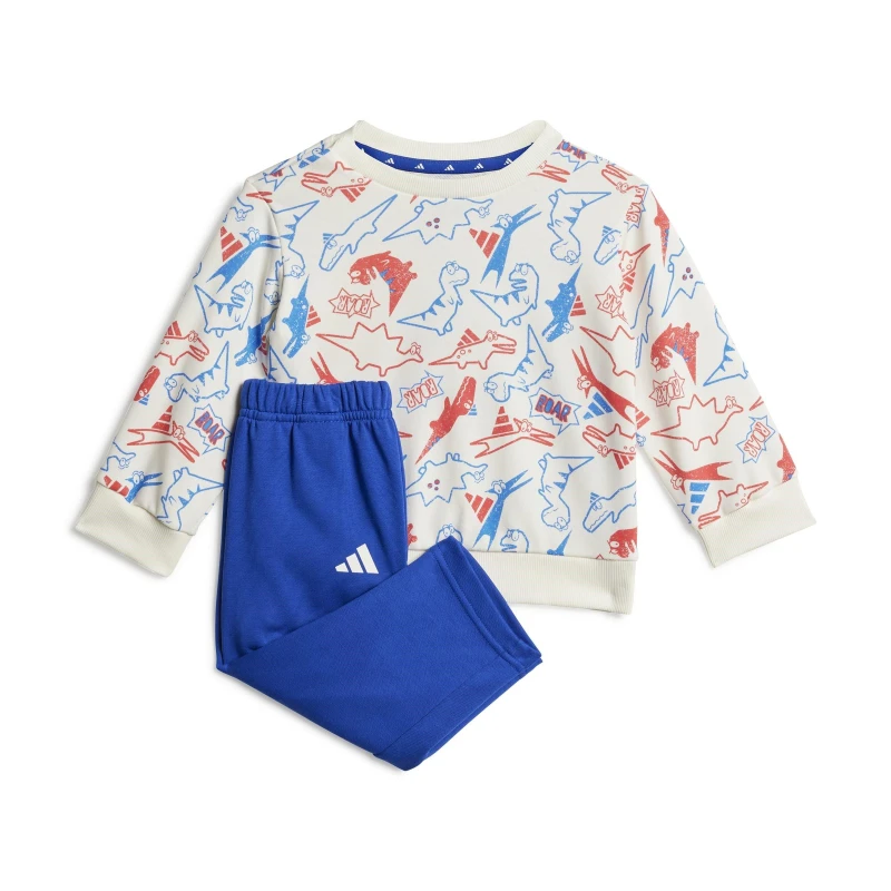 Image of adidas Seasonal Essentials Adiraptor French Terry Jogger Set Babies Blue Print unisex 9-12 Months