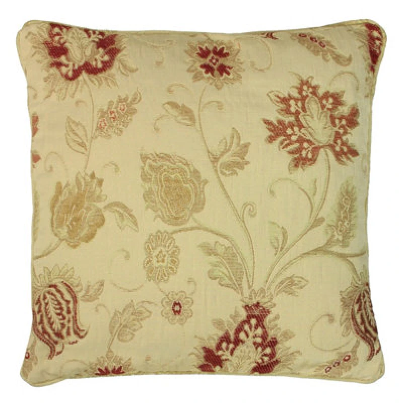 Image of Paoletti Paoletti Zurich Floral Jacquard Cushion in Natural Size: 45cm x 45cm Natural 45cm x 45cm Unisex 5025532194008