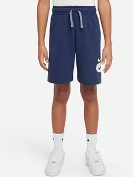 image of Nike Older Boys Nsw Core Hbr Short, Navy, Size S=8-10 Years