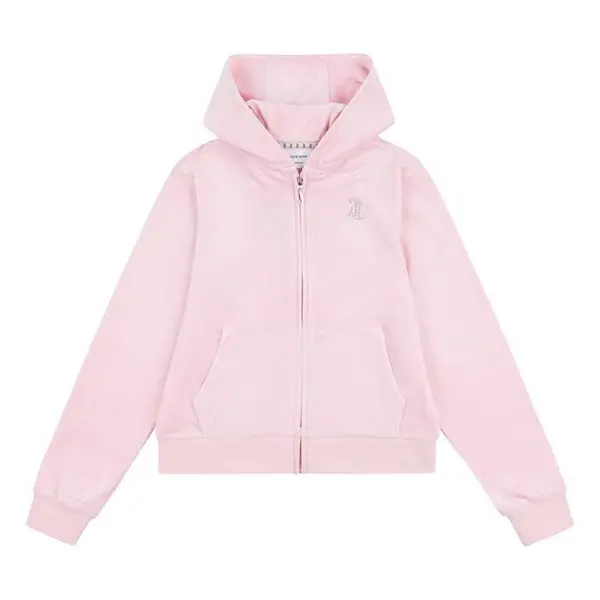 Image of JUICY COUTURE Diamante Zip Hoodie Girls Zip Hoodies 8-9 Yrs Pink 54704806175