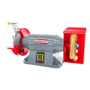 Image of Holzmann Dsm200Ds 200Mm Professional Bench Grinder With Wire Wheel 230V