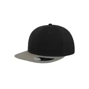 Image of Atlantis Snap Back Flat Visor 6 Panel Cap (Pack of 2) (One Size) (Black/Grey)