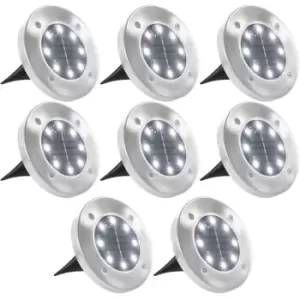 Image of vidaXL Solar Ground Lights 8 pcs LED Lights White - White