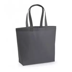 Image of Westford Mill Premium Cotton Maxi Tote Bag (One Size) (Graphite Grey)