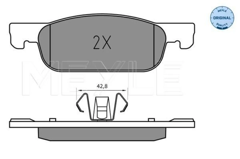 Image of Brake pad set MEYLE 025 225 2517