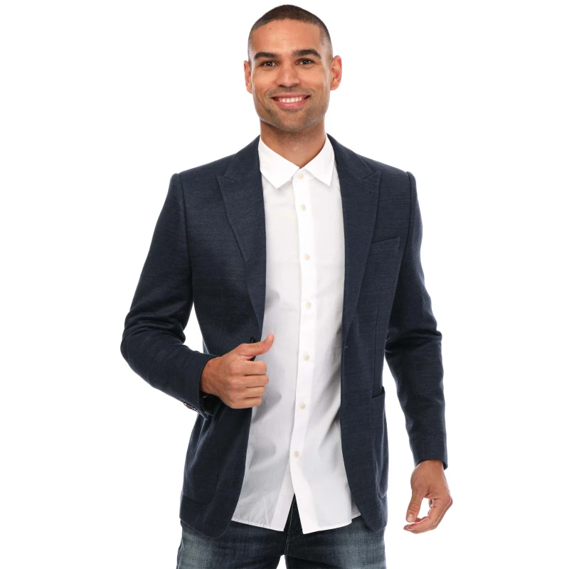 Image of Ted Baker Keanuj Slim Fit Jersey Blazer - Blue Blue S