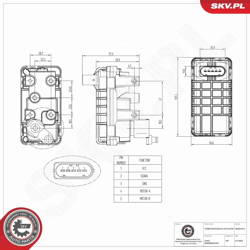 Image of ESEN SKV Boost Pressure Control Valve ESEN SKV 95SKV515
