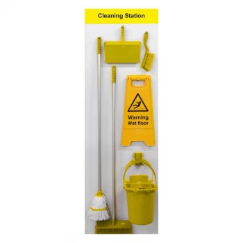 Spectrum Industrial Shadowboard Cleaning Station B Yellow SB-BD02-YL