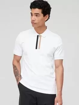 Image of BOSS Paras 19 Regular Fit Polo Shirt - White, Size 3XL, Men